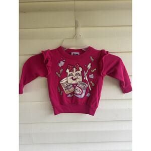 Vintage Kids & More Sears Hot Pink Kids 2T Sweatshirt Peanut Butter & Jelly USA